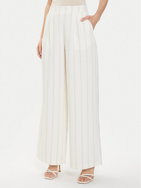 Tamaris Apparel Tamaris Apparel Medžiaginės kelnės Carrara TAW0533 Écru Wide Leg