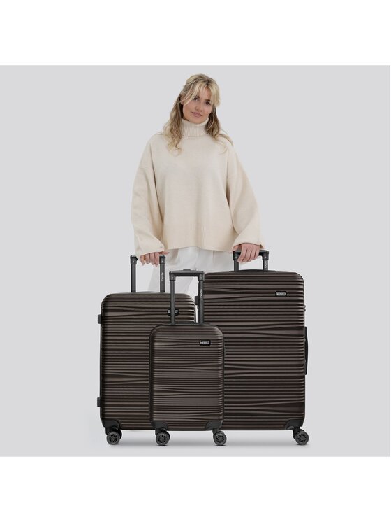 Redolz Redolz Komplet walizek 296288 Brązowy