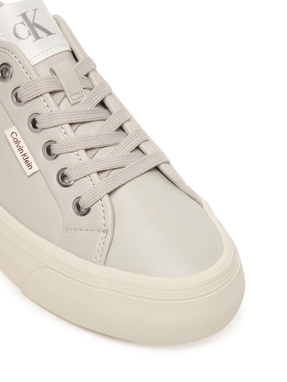 Calvin Klein Calvin Klein Sneakersy Vulc Flatf Lace Up Lth YW0YW01932 Szary