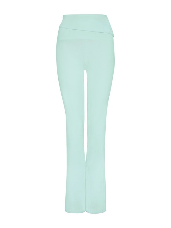 Style Republic Style Republic Legginsy Foldover Pants Zielony jasny Athletic Fit