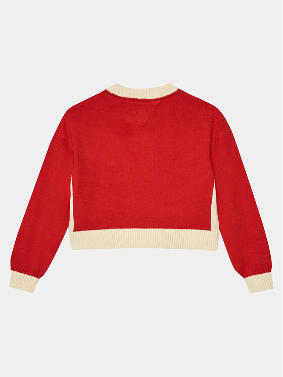 Tommy Hilfiger Tommy Hilfiger Sweter 85 Varsity Sweater KG0KG07770 Czerwony Regular Fit