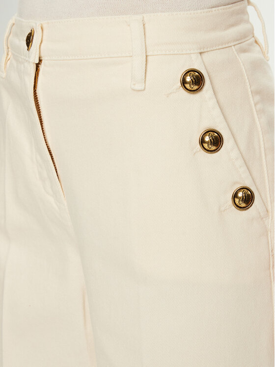 Luisa Spagnoli Luisa Spagnoli Дънки Aceto 541773 Екрю Wide Leg