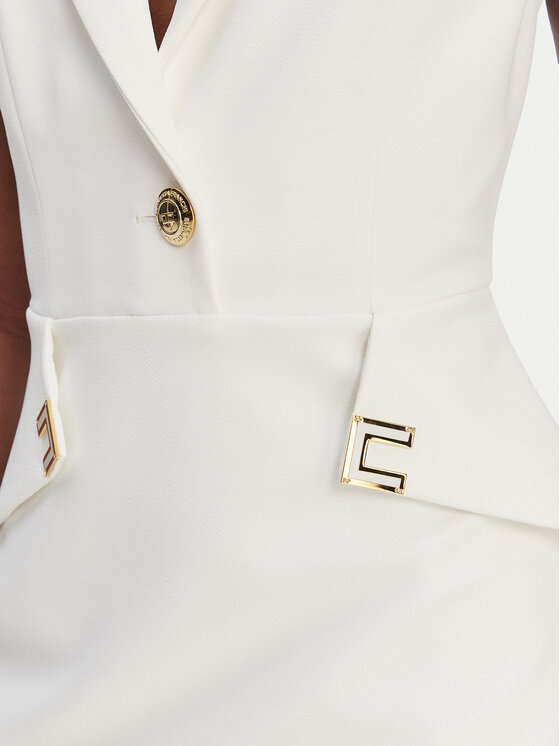 Elisabetta Franchi Elisabetta Franchi Abito da cocktail AB-924-61E2-V520 Bianco Regular Fit