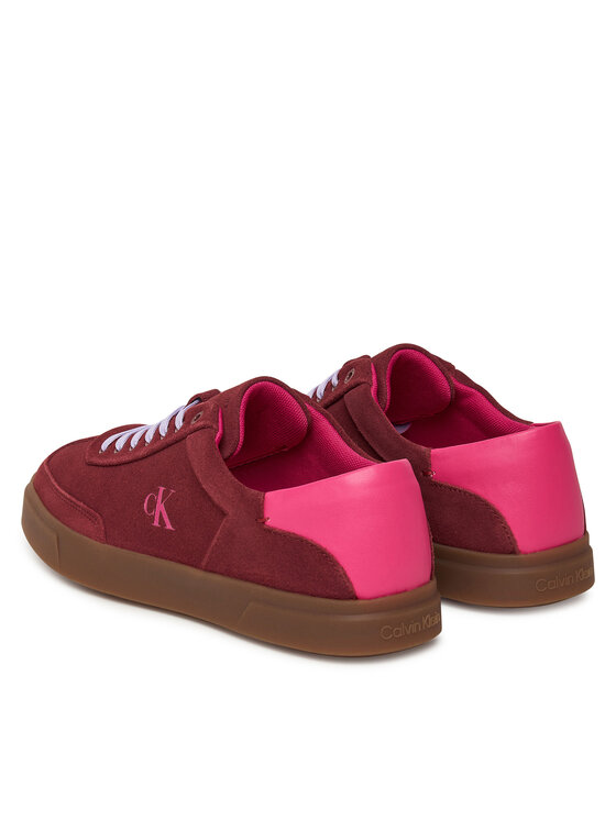 Calvin Klein Calvin Klein Tenisice Low Pro Cups Lace Up Sue Mix Mg HW0HW02683 Tamnocrvena