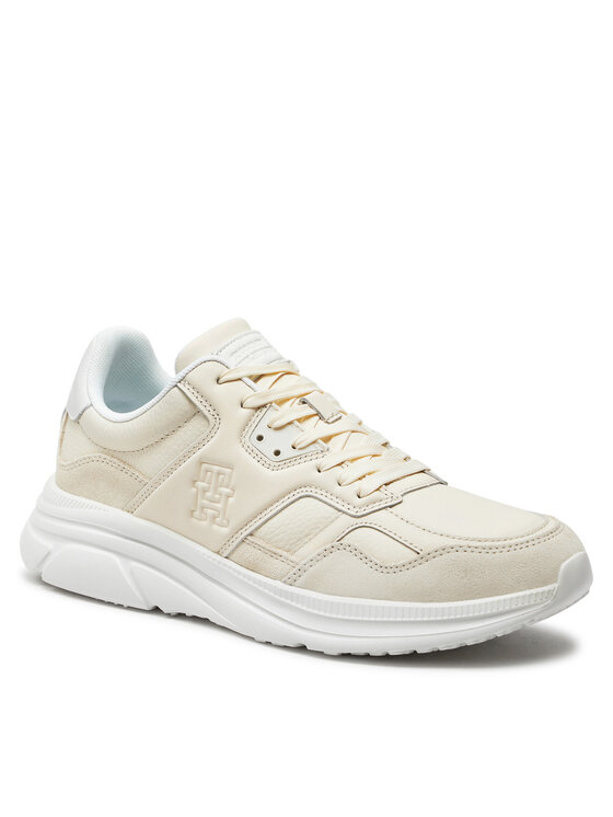 Tommy Hilfiger Tommy Hilfiger Sneakersy Modern Runner Best Lth Mix FM0FM04938 Beżowy