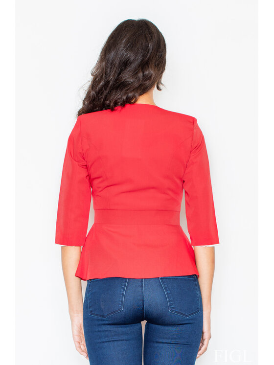 FIGL FIGL Marynarka M132 Czerwony Regular Fit