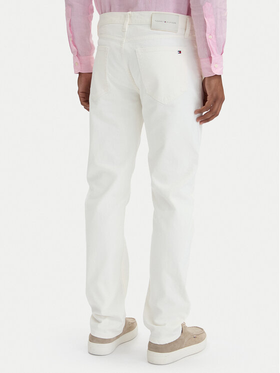 Tommy Hilfiger Tommy Hilfiger Jeans hlače MW0MW42895 Bela Slim Fit