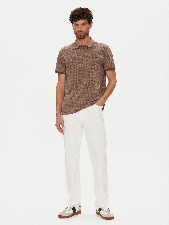 Michael Kors Michael Kors Polo marškinėliai CS550V85KS Ruda Regular Fit
