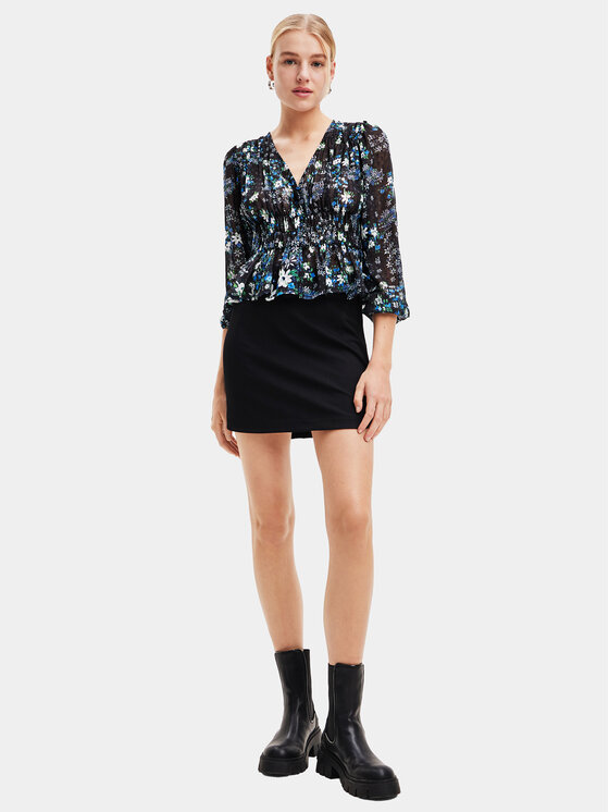 Desigual Desigual Μπλουζάκι 23WWBW06 Μαύρο Regular Fit