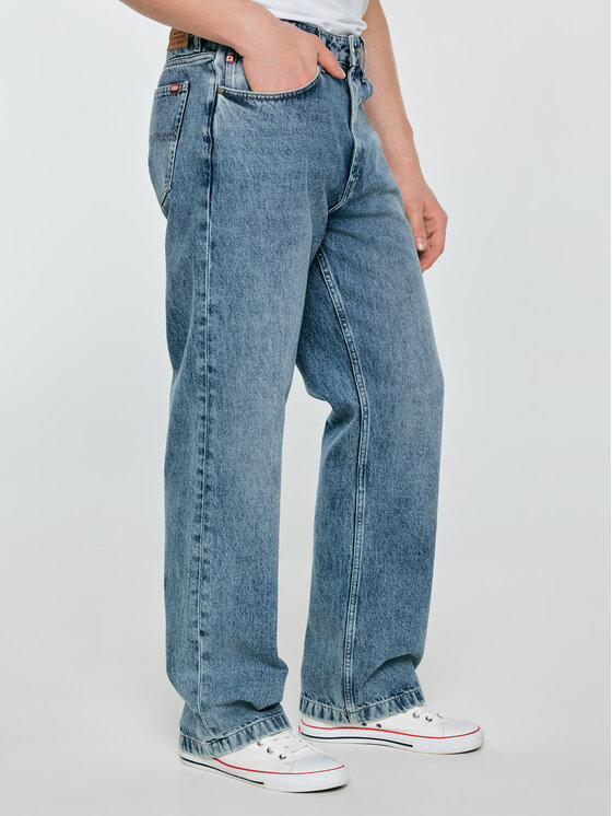 BIG STAR BIG STAR Jeansy NATE Niebieski Loose Fit