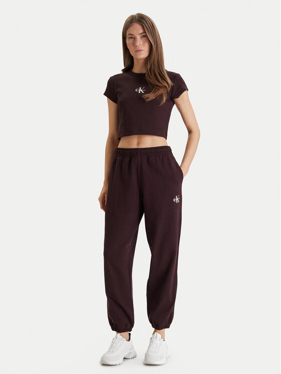 Calvin Klein Jeans Calvin Klein Jeans Donji dio trenerke Monologo LV047B235G Smeđa Regular Fit