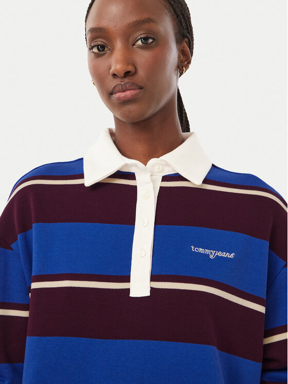 Tommy Jeans Tommy Jeans Polo Script Rugby DW0DW23303 Niebieski Relaxed Fit