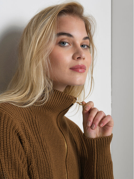 Kaffe Kaffe Kötött ruha Lioa 10506885 Barna Regular Fit