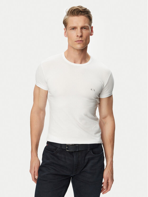 Armani Exchange Armani Exchange Marškinėlių komplektas 956005 CC282 04710 Balta Slim Fit