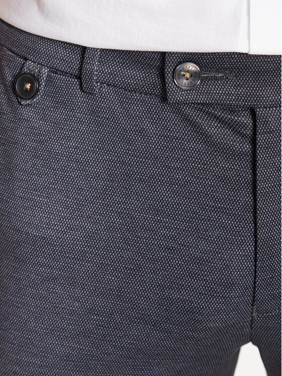 Pantaloni di tessuto 4096 36830 Grigio Slim Fit