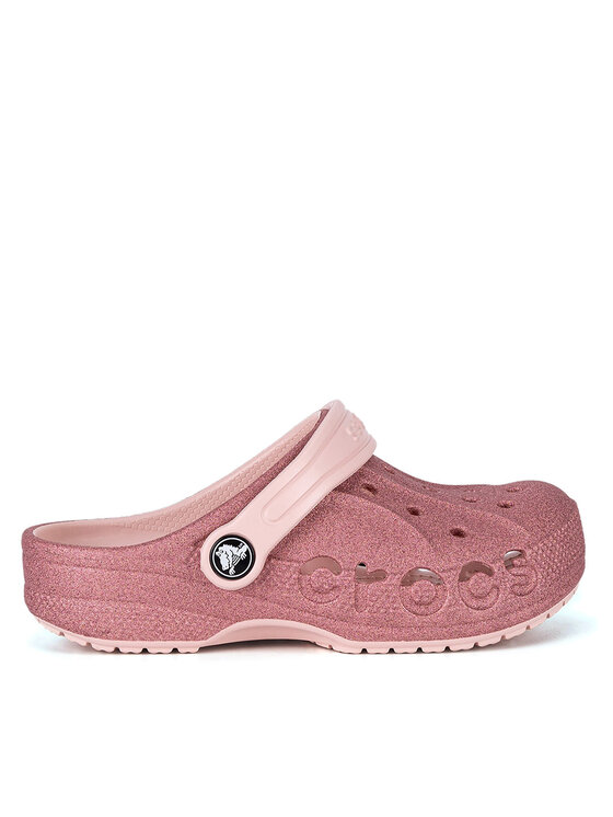 Dziecięce Klapki Crocs, Rozmiar 22 2/3, Różowe, BAYA GLITTER CLOG TODDLERS 207014-6SR