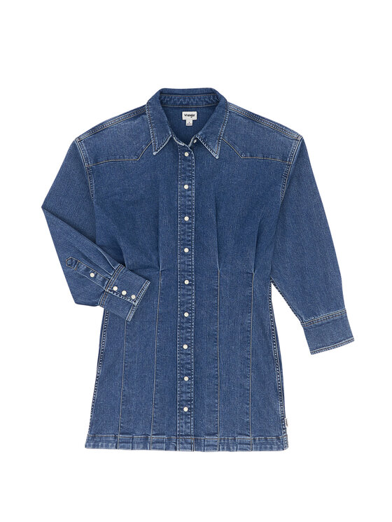 Wrangler Wrangler Vestito da giorno DARTED SKIRT DRESS Blu Regular Fit