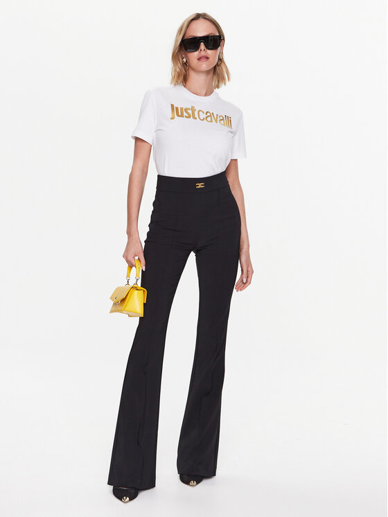 Just Cavalli Just Cavalli Тишърт 74PBHF00 Бял Regular Fit