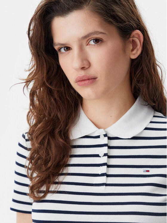 Tommy Jeans Tommy Jeans Polo marškinėliai Essential DW0DW20160 Tamsiai mėlyna Slim Fit