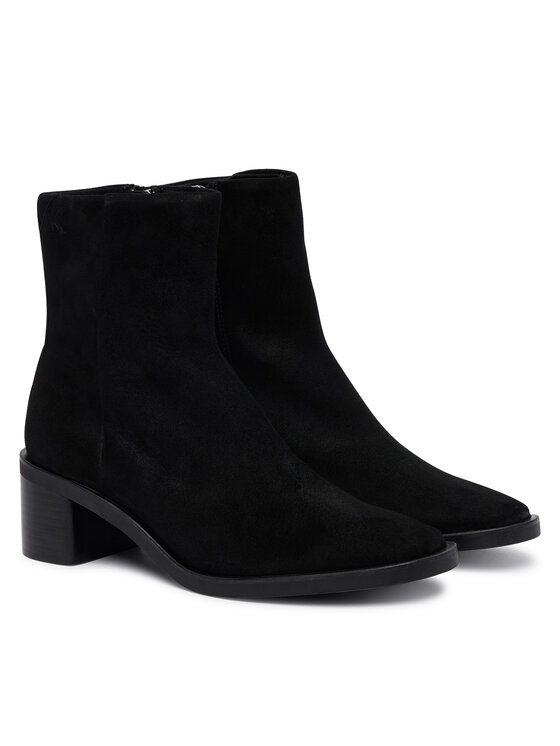 Calvin Klein Calvin Klein Stivaletti Block Heel Ank Boot Suede HW0HW03221 Nero