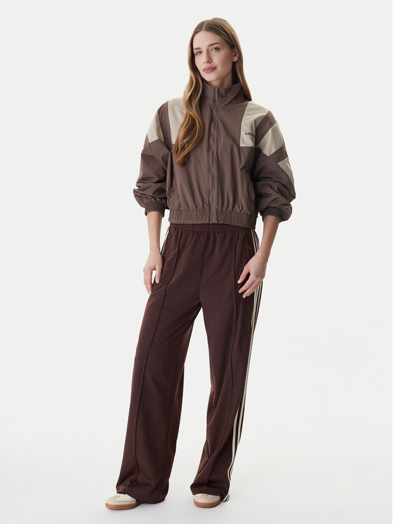 adidas adidas Spodnie dresowe Firebird KG3706 Brązowy Loose Fit