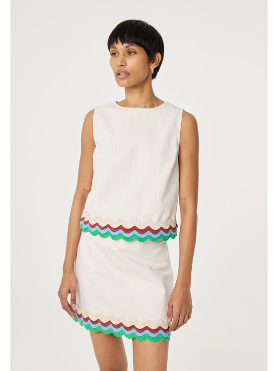 Fabienne Chapot Fabienne Chapot Top 6163-1607-100 Beżowy Regular Fit
