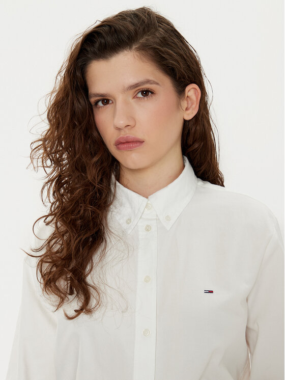 Tommy Jeans Tommy Jeans Πουκάμισο DW0DW19890 Λευκό Regular Fit