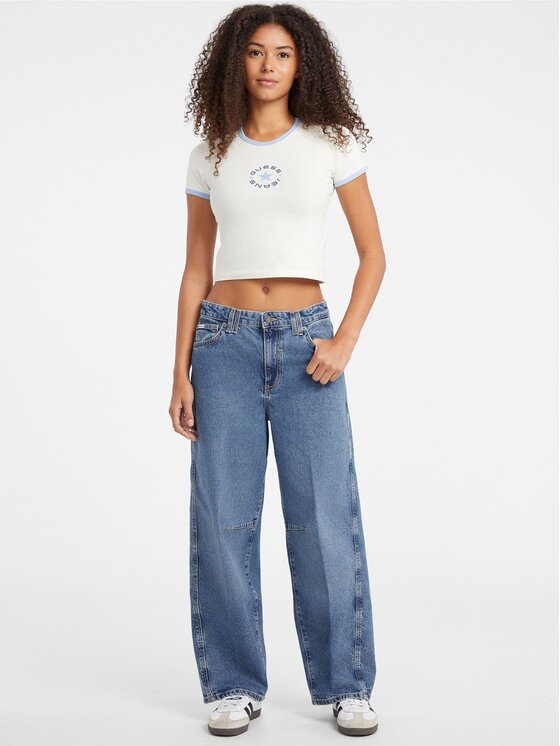 Guess Jeans Guess Jeans T-Shirt 178649 Beżowy Classic Fit