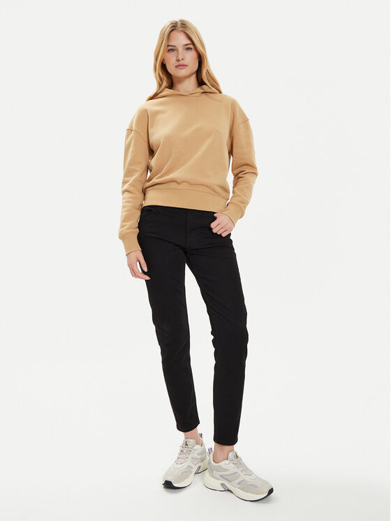Calvin Klein Calvin Klein Bluza Nano Logo K20K207202 Beżowy Relaxed Fit