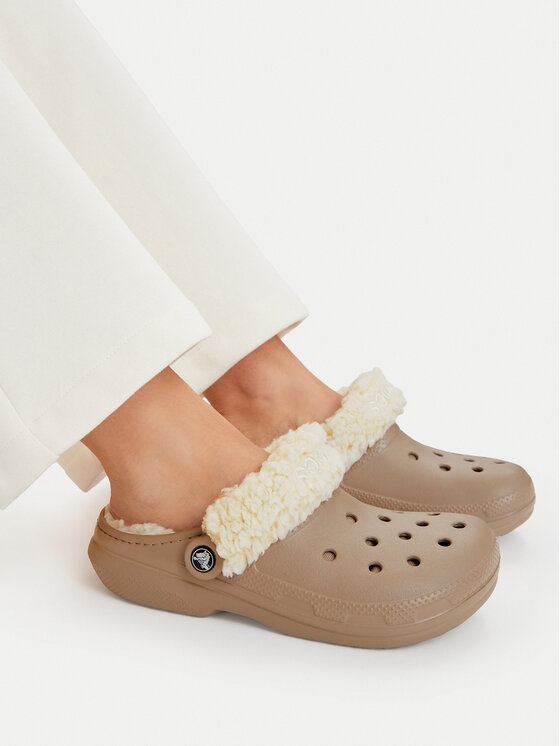Crocs Natikače Classic Lined Clog 211396 Bež