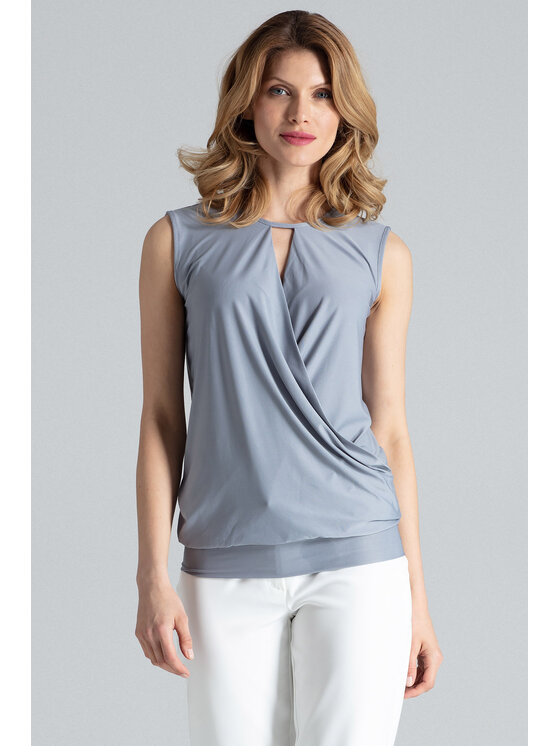 FIGL FIGL Bluzka M337 Szary Regular Fit