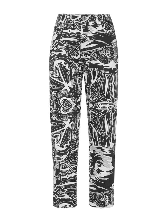 PHILIPP PLEIN PHILIPP PLEIN Jeansy 15351 Biały Mom Fit