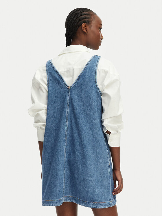 Tommy Jeans Tommy Jeans Džinsinė suknelė DW0DW22876 Mėlyna Relaxed Fit