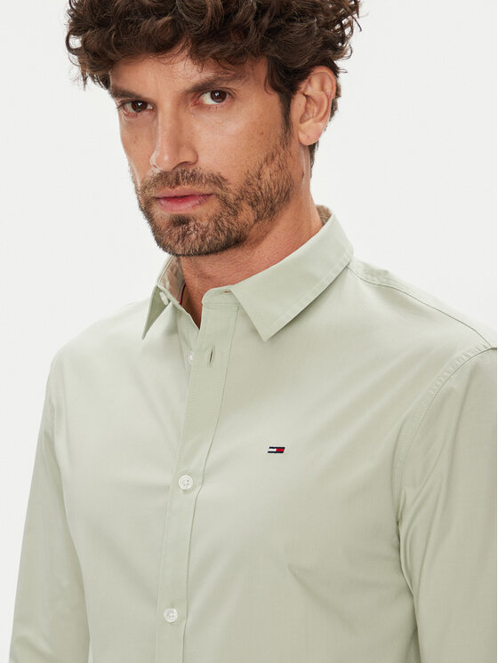 Tommy Jeans Tommy Jeans Krekls Original DM0DM04405 Zaļš Slim Fit