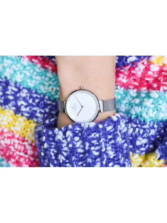 Obaku Obaku Zegarek V225LXCIMC Srebrny
