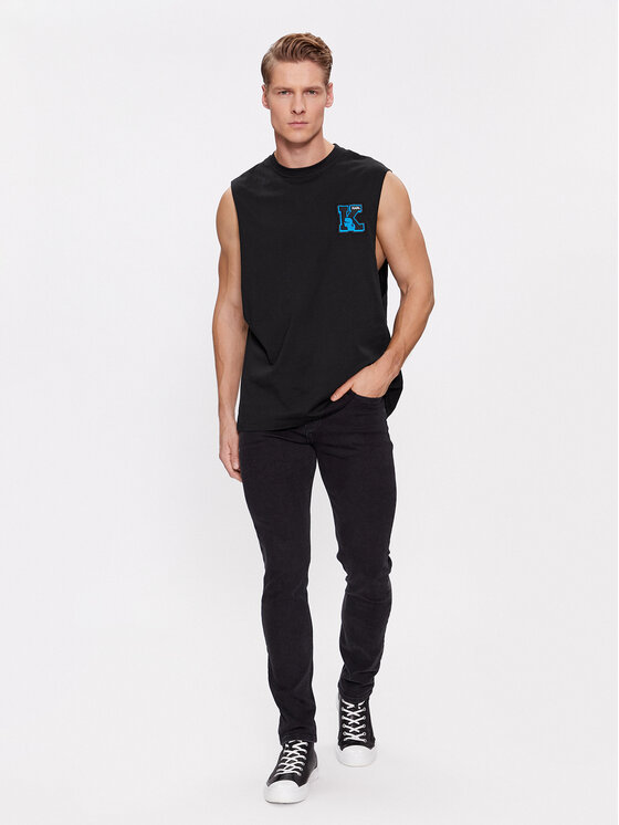 KARL LAGERFELD KARL LAGERFELD Tank top 240M2203 Crna Regular Fit
