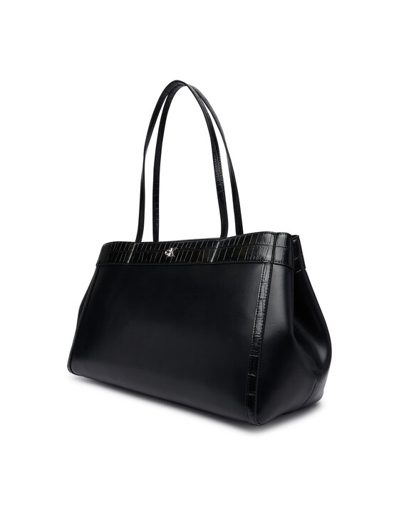 Calvin Klein Calvin Klein Rankinė Ck Croc Snap Large Tote LV04F3904G Juoda