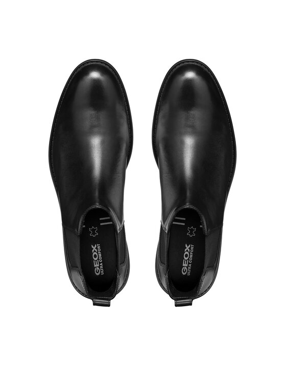 Geox Geox Kotníková obuv s elastickým prvkem Walk Pleasure U567KA-00043 C9999 Černá
