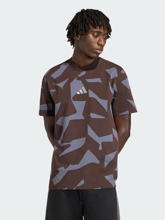 adidas adidas T-Shirt 162901 Brązowy ciemny Loose Fit