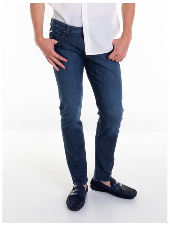 Emporio Armani Emporio Armani Jeansy 8N1J06 1D85Z Tmavomodrá Slim Fit