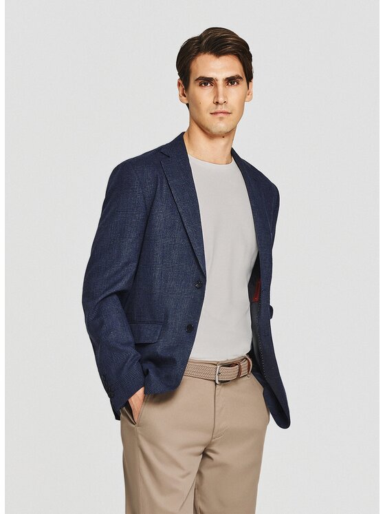 Pako Lorente Pako Lorente Marynarka P26SP-3X-020 Granatowy Slim Fit