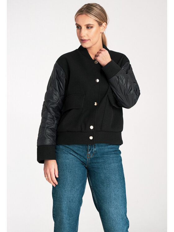 FIGL FIGL Bunda bomber M1097 Černá Regular Fit