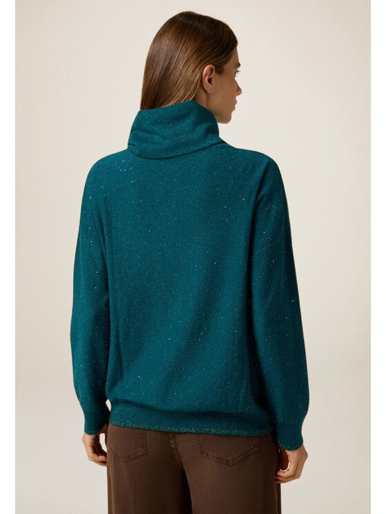 Oltre Oltre Cardigan M506E001883N025 Turchese Baggy Fit