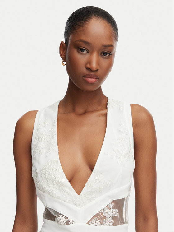Babylon Babylon Večernja haljina W EL0706 Bijela Regular Fit