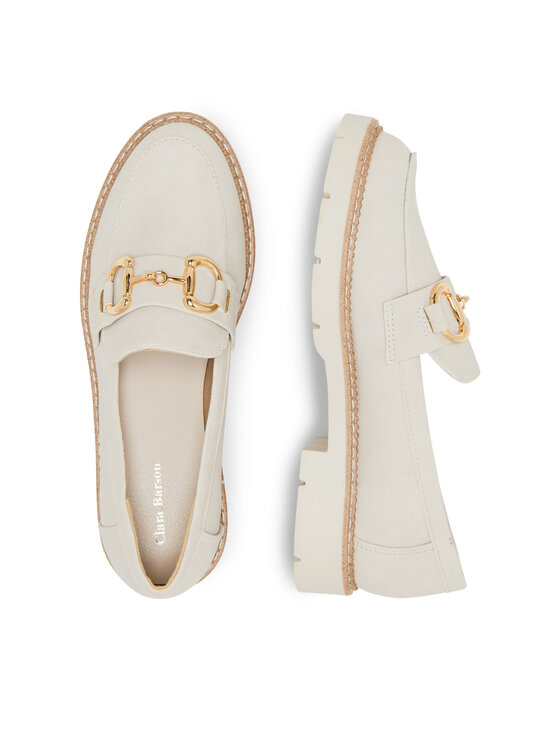 Clara Barson Clara Barson Loaferice EVELINNE WS5885-01 Écru