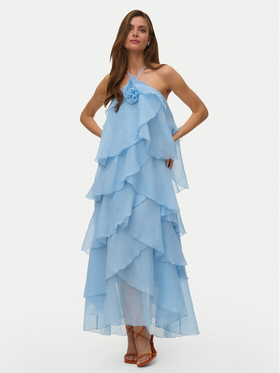 Vero Moda Vero Moda Лятна рокля Delillah 10338846 Светлосин Regular Fit