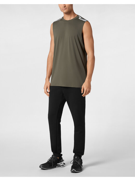Plein Sport Plein Sport Tank top 10213 Zielony Regular Fit