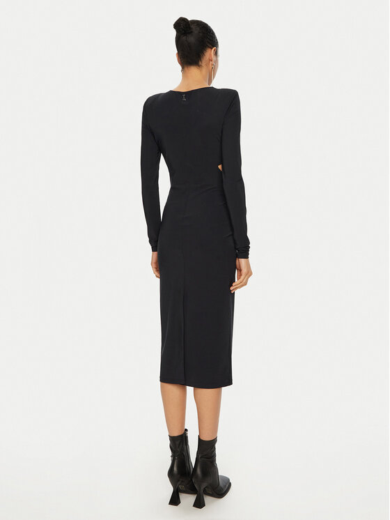 Patrizia Pepe Patrizia Pepe Koktejlové šaty 8A1454/JZ26-K103 Černá Slim Fit