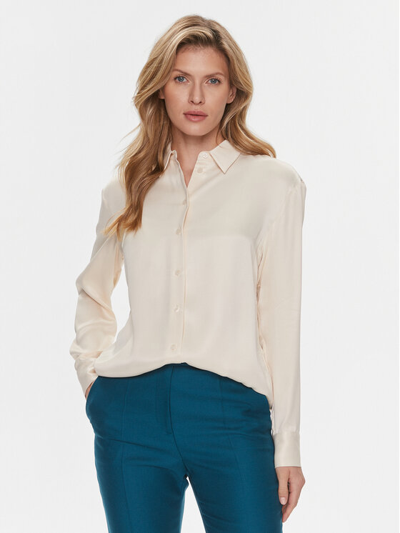 Calvin Klein Calvin Klein Marškiniai K20K206299 Smėlio Relaxed Fit
