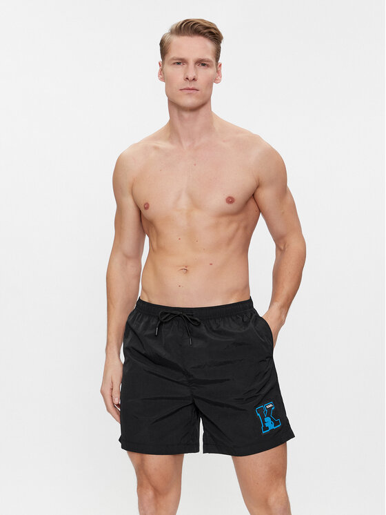 KARL LAGERFELD KARL LAGERFELD Rannašortsid 240M2202 Must Regular Fit